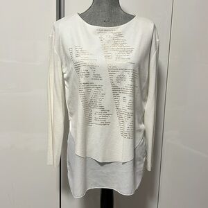 ZARA Love Story Lightweight Crop Sweater Top Metallic, Size S